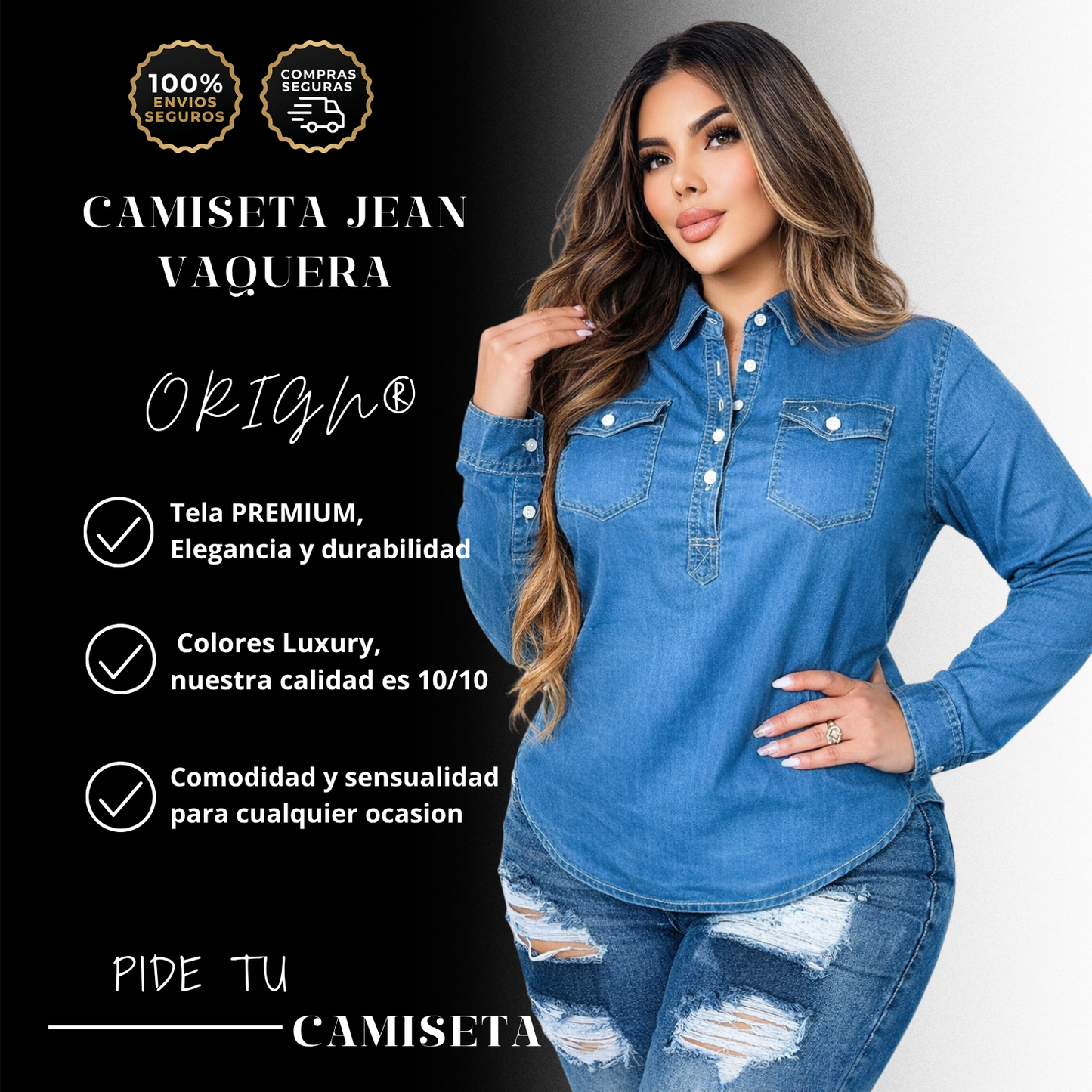 CAMISA JEANS VAQUERA®